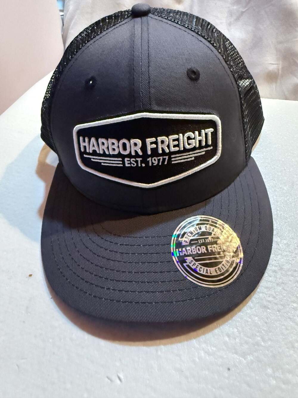 Harbor Freight Trucker Hat Special Edition Snapback Charcoal Gray Cap
